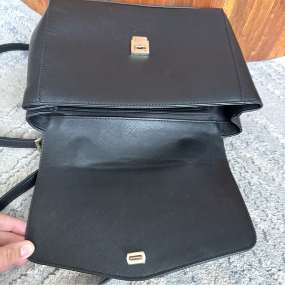 Zara Basics Black Textured Faux Leather Mini Backpack - Picture 15 of 15